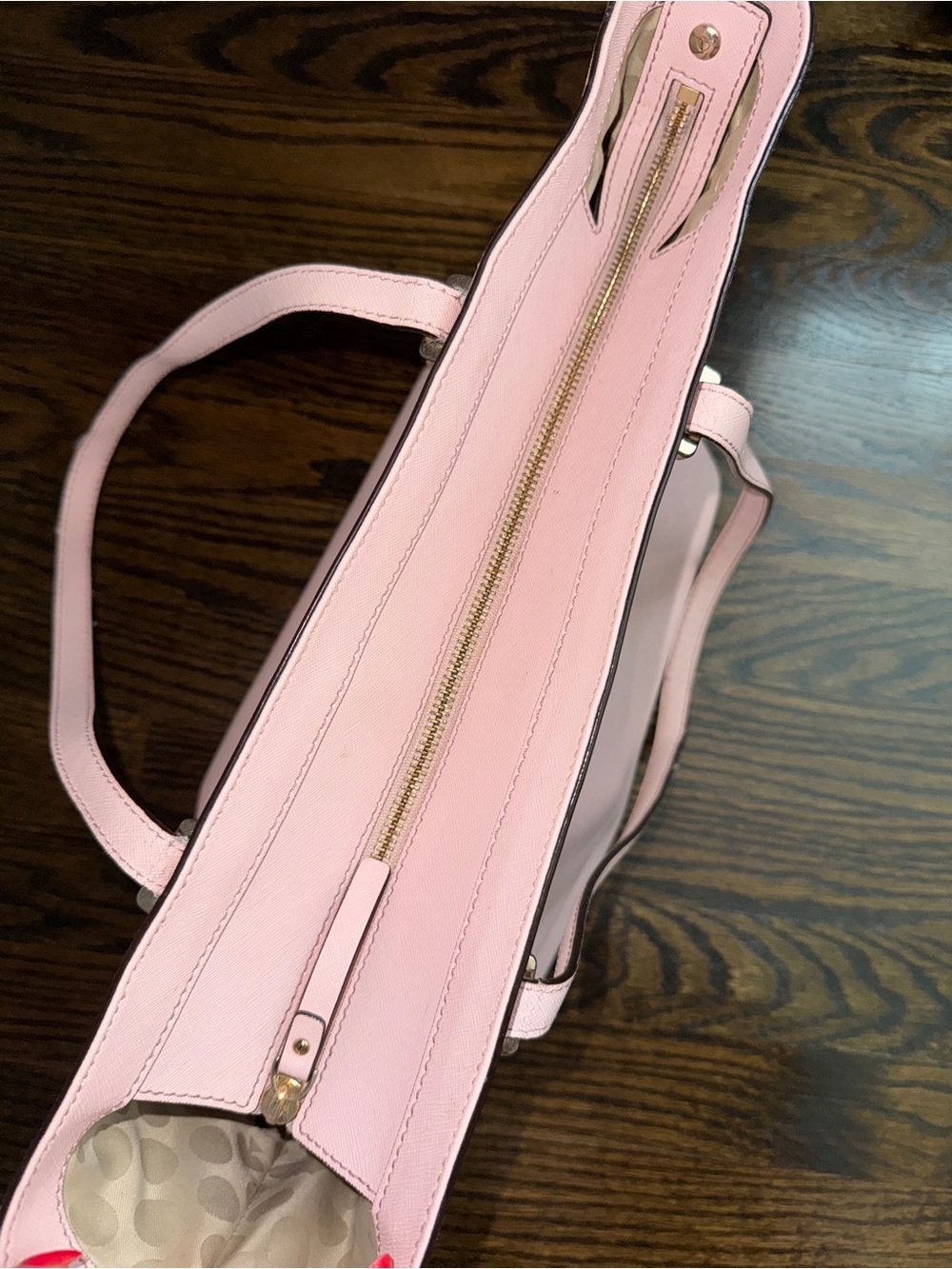 kate spade pale pink saffiano leather tote - Picture 3 of 6